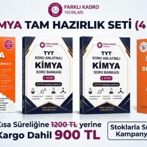 TYT Kimya Tam Hazırlık Seti – 3 Kitap + TYT Kimya Denemeleri Hediye